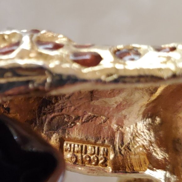 VINTAGE Designer Giraffee Buckle Mimi Di N 1992 - Original Belt - Picture 15 of 16